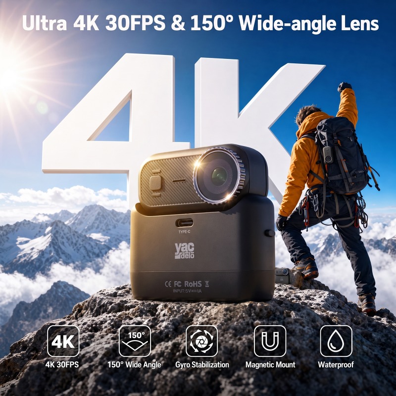 Garden Camera - Caméra d'action APEX 4K, mini caméra
