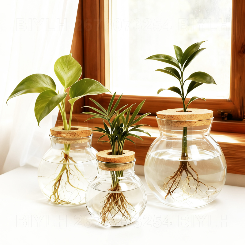 Hydroponic Grow Pod - Vase en verre pour plantes hydroponiques,