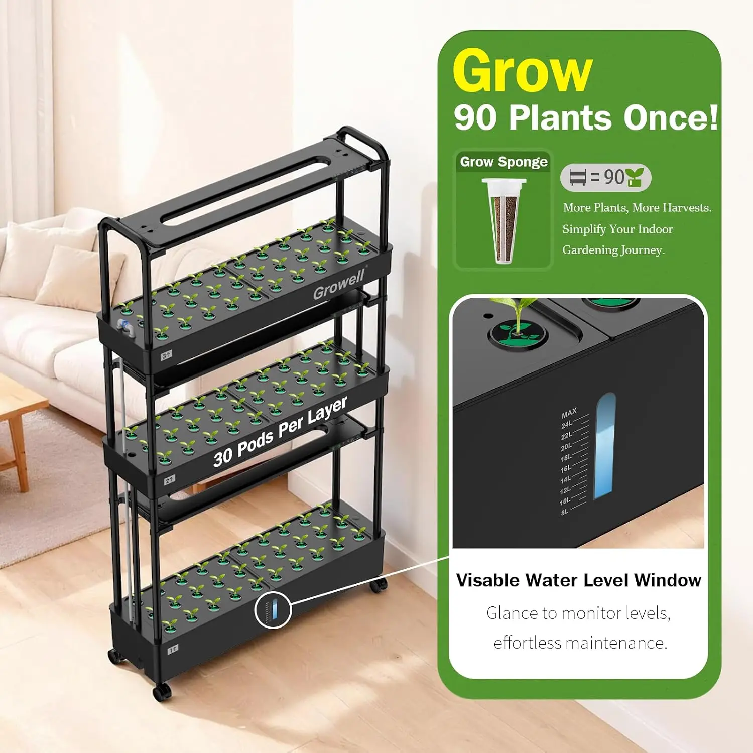 Grand kit de système de cultur - Hydroponic Grow Pod avis et prix